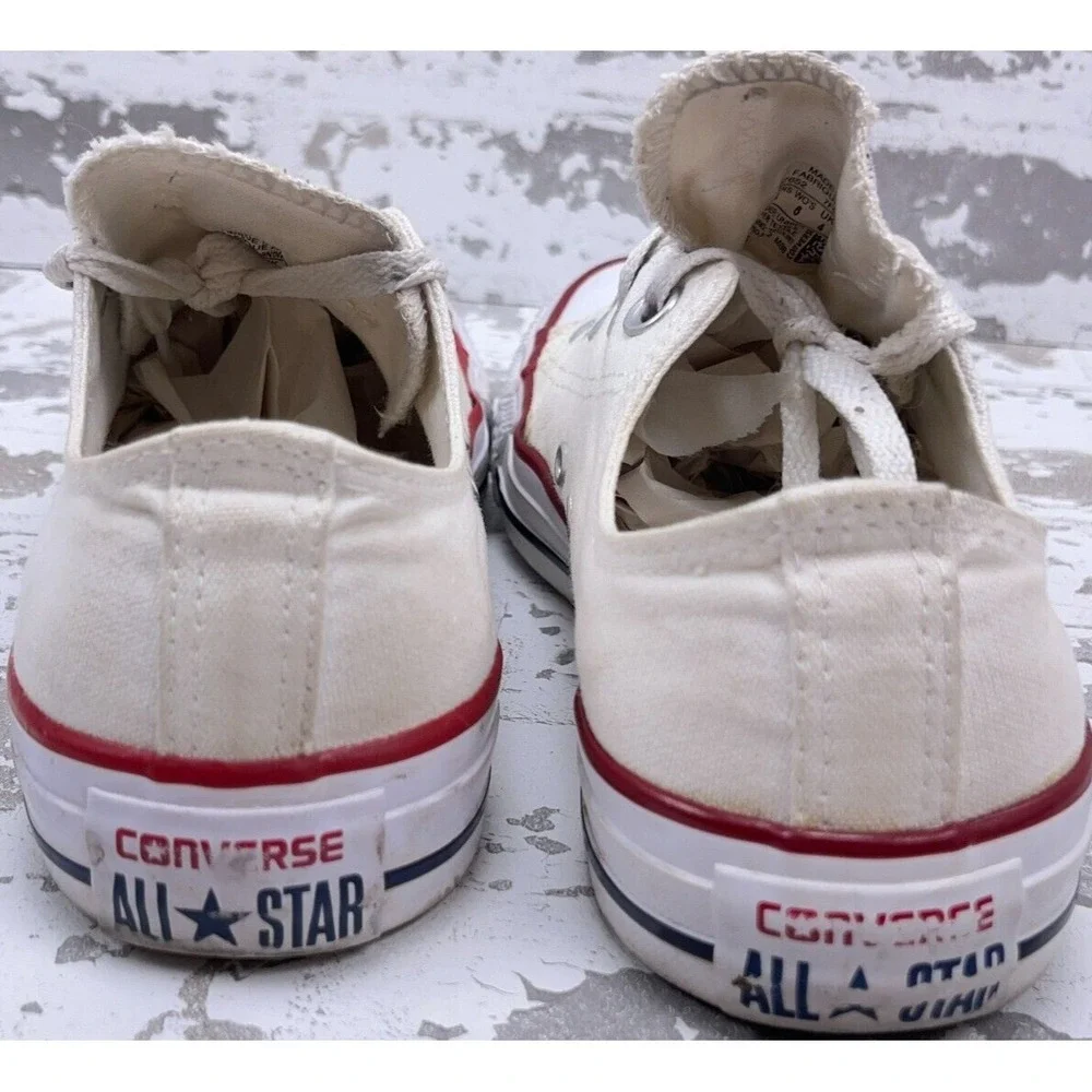 Converse‎ Shoes Womens 6 Chuck Taylor All Star Low Sneakers M7652 White Canvas - Picture 2 of 10